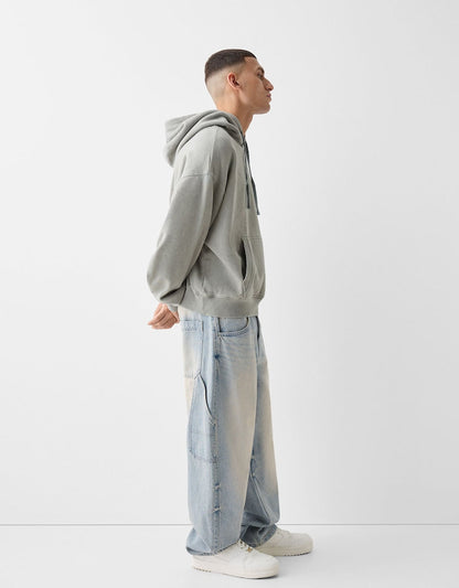 Faded Balloon-Fit Carpenter Jeans