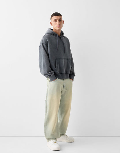 Faded Balloon-Fit Carpenter Jeans