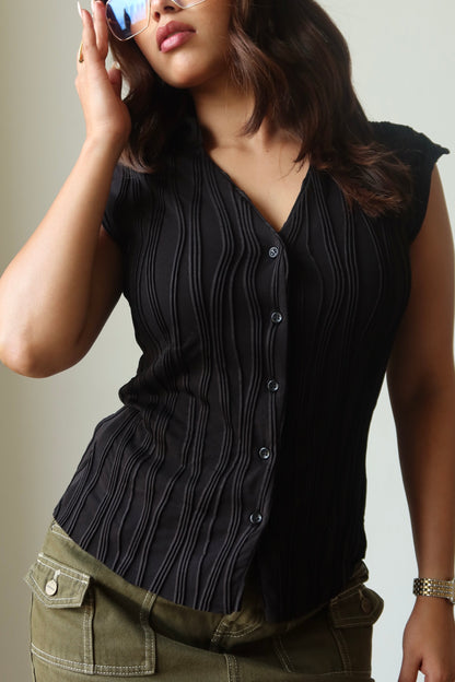 Wavy Aura Fitted Shirt