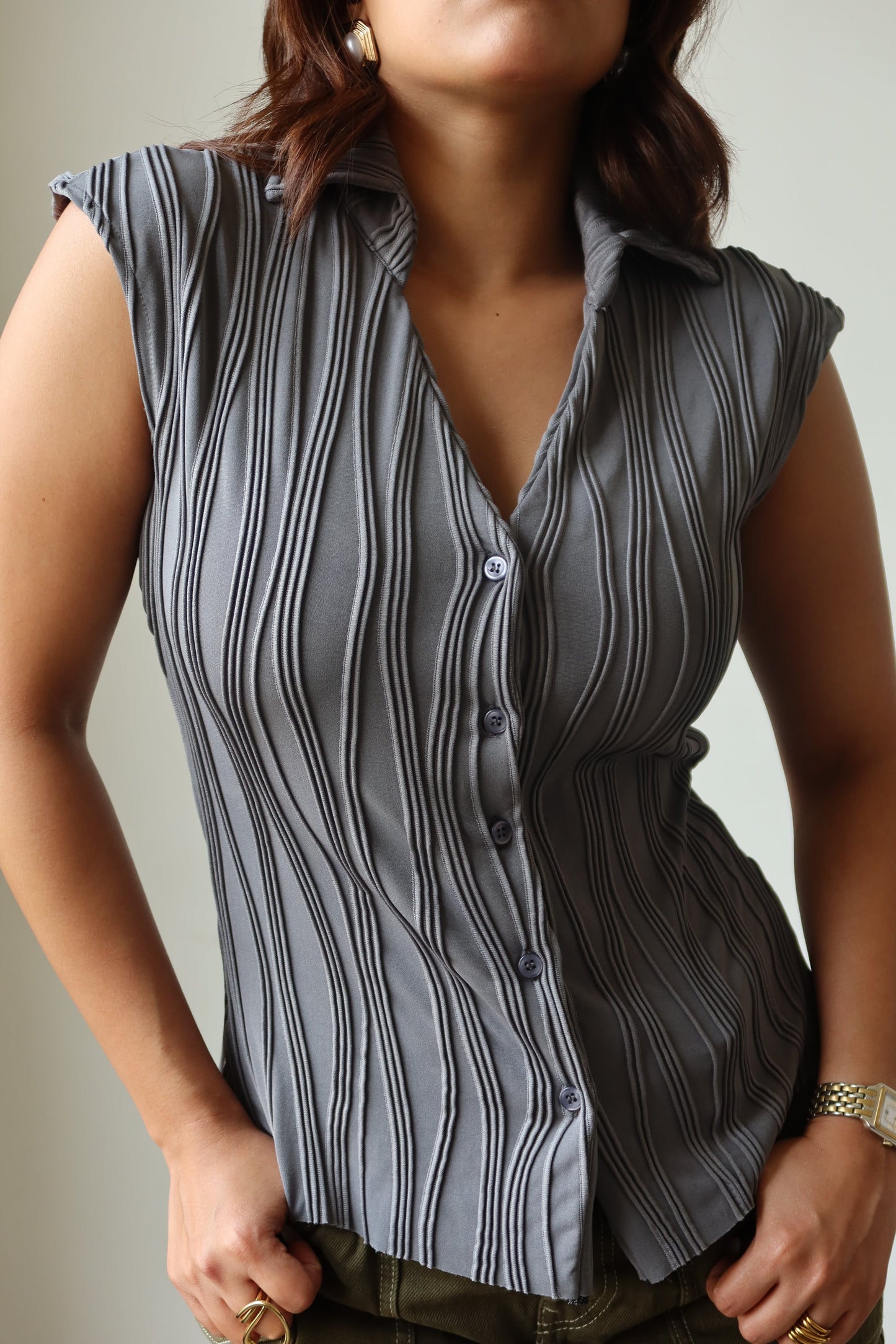 Wavy Aura Fitted Shirt