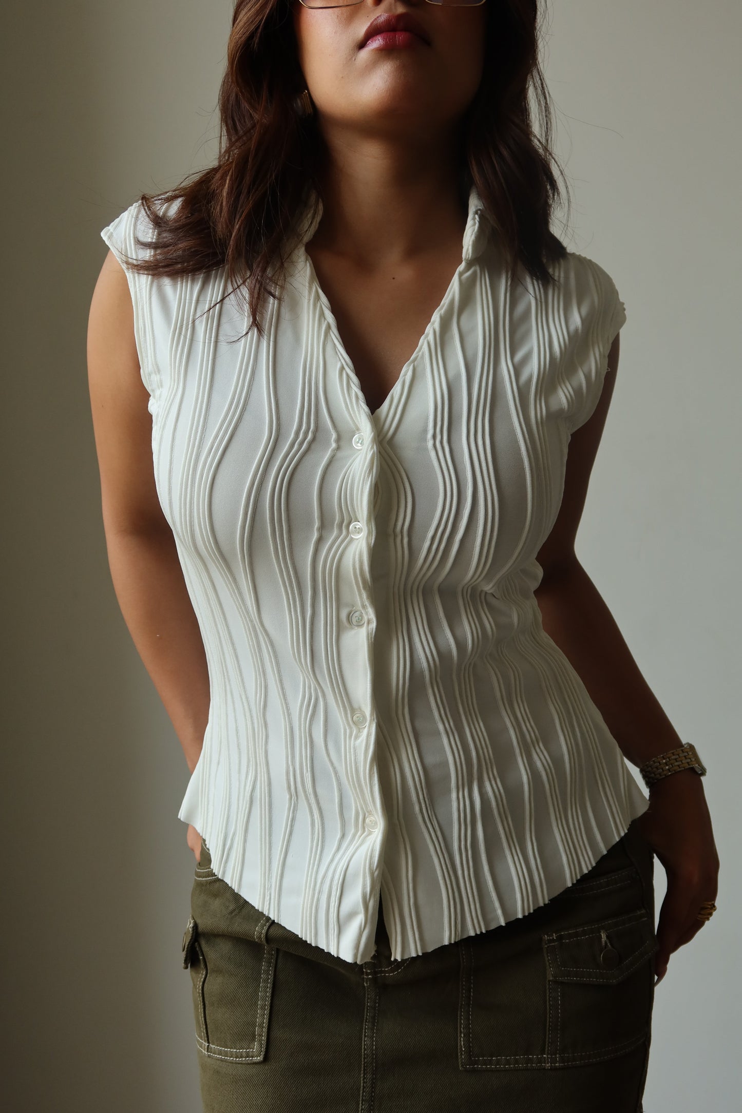 Wavy Aura Fitted Shirt