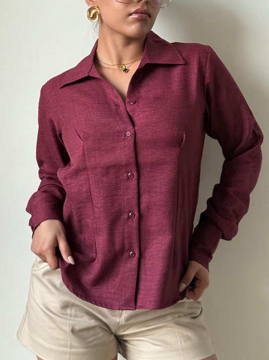 Sculpted Waistline Classic Shirt