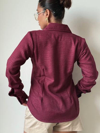 Sculpted Waistline Classic Shirt