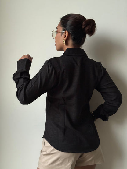 Sculpted Waistline Classic Shirt