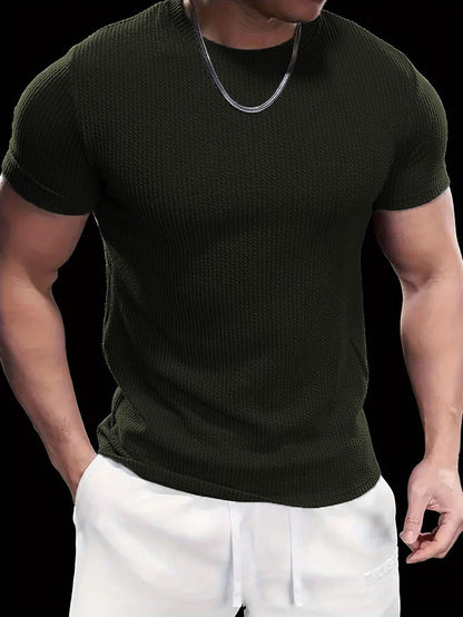 Premium Textured Round Neck T- Shirt