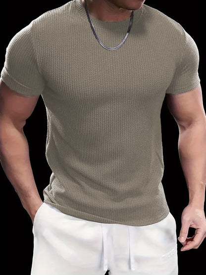 Premium Textured Round Neck T- Shirt