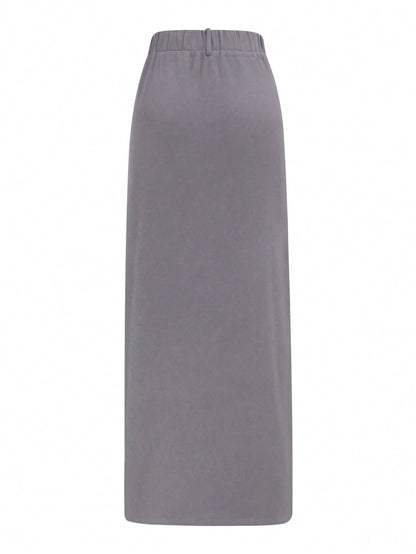 Korean Sleek Slit Skirt