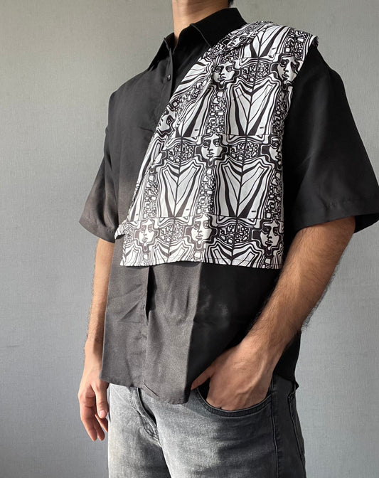Fancy Over Wrap Layer Korean Shirt