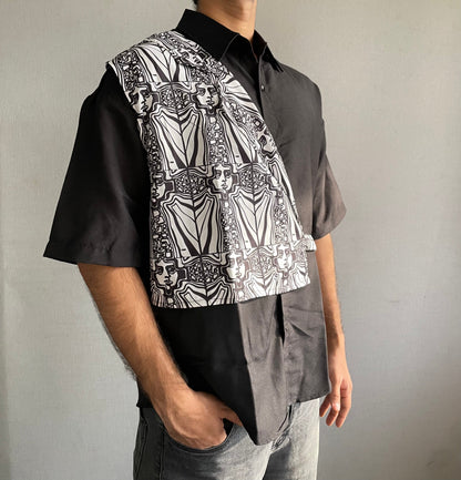Fancy Over Wrap Layer Korean Shirt