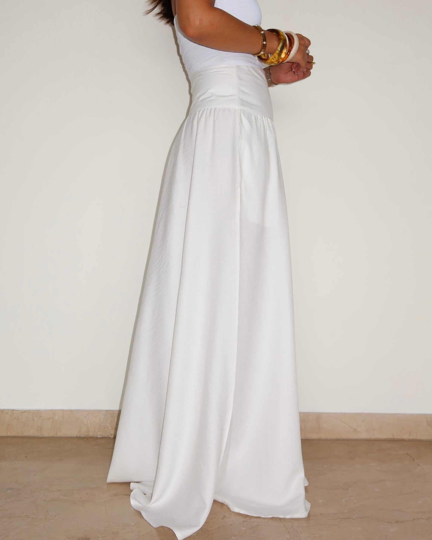 Soft Gathered Maxi Skirt