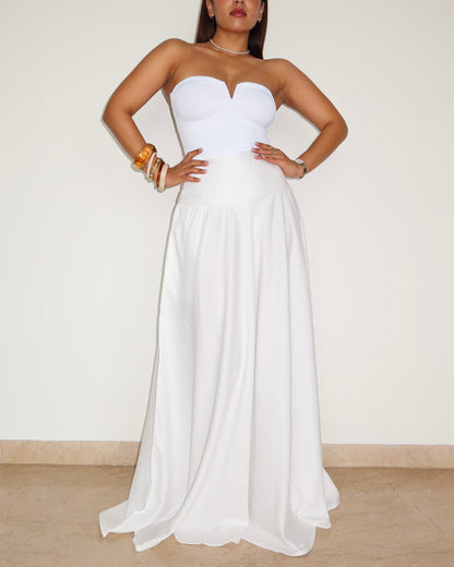 Soft Gathered Maxi Skirt