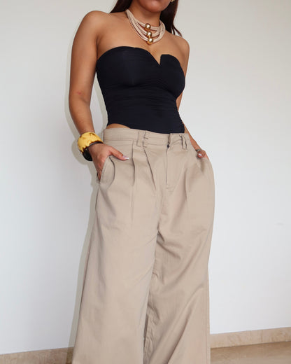 Premium Cotton Baggy Wide Leg Pants