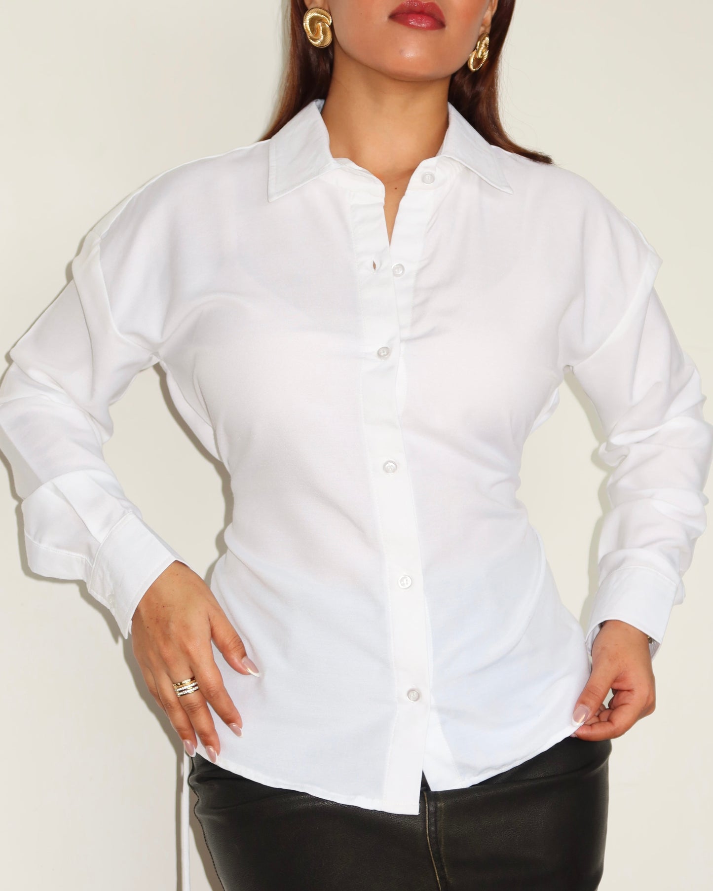 Tie Up Waist Statement Shirt