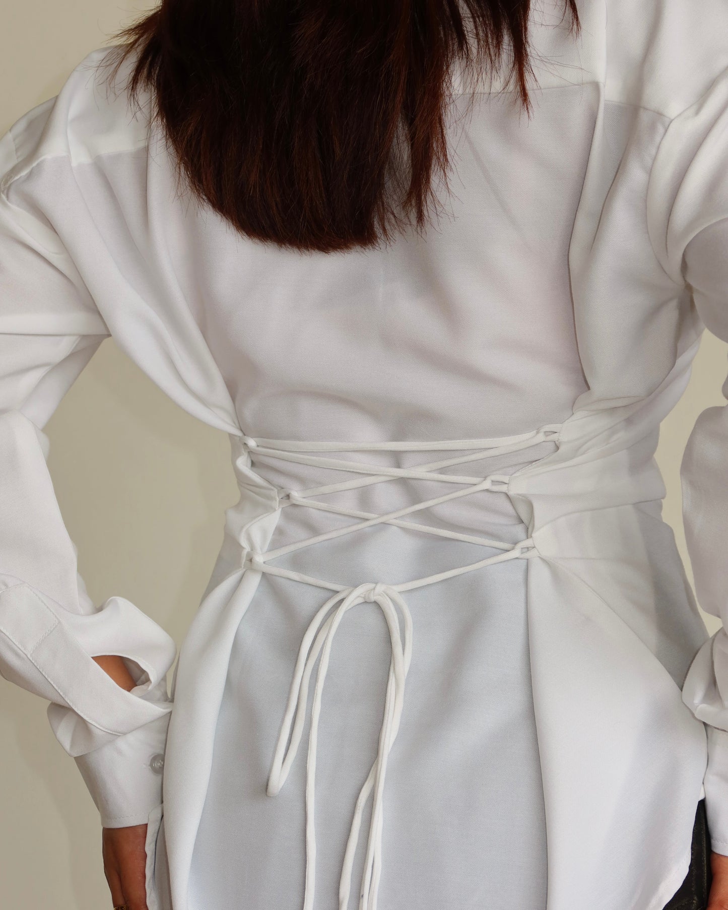 Tie Up Waist Statement Shirt