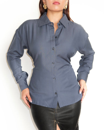 Tie Up Waist Statement Shirt
