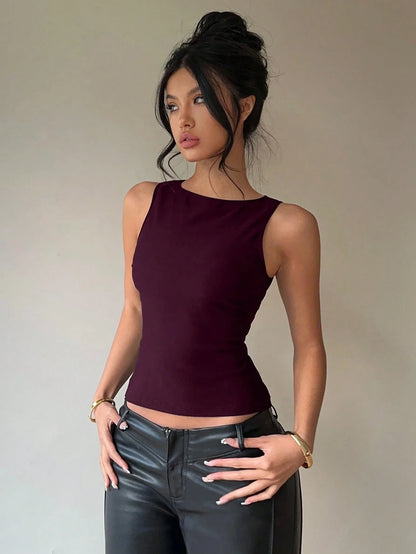 Peek and Tie Backless Top