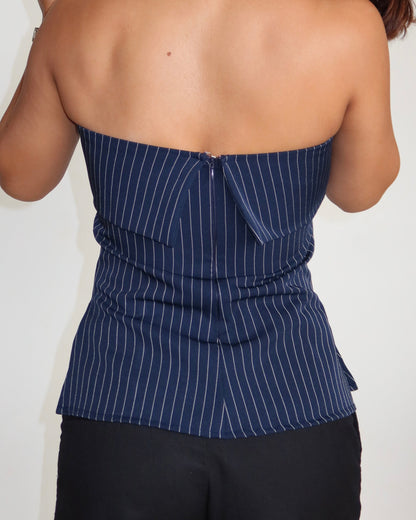 Sleek Stripe Bandeau Top