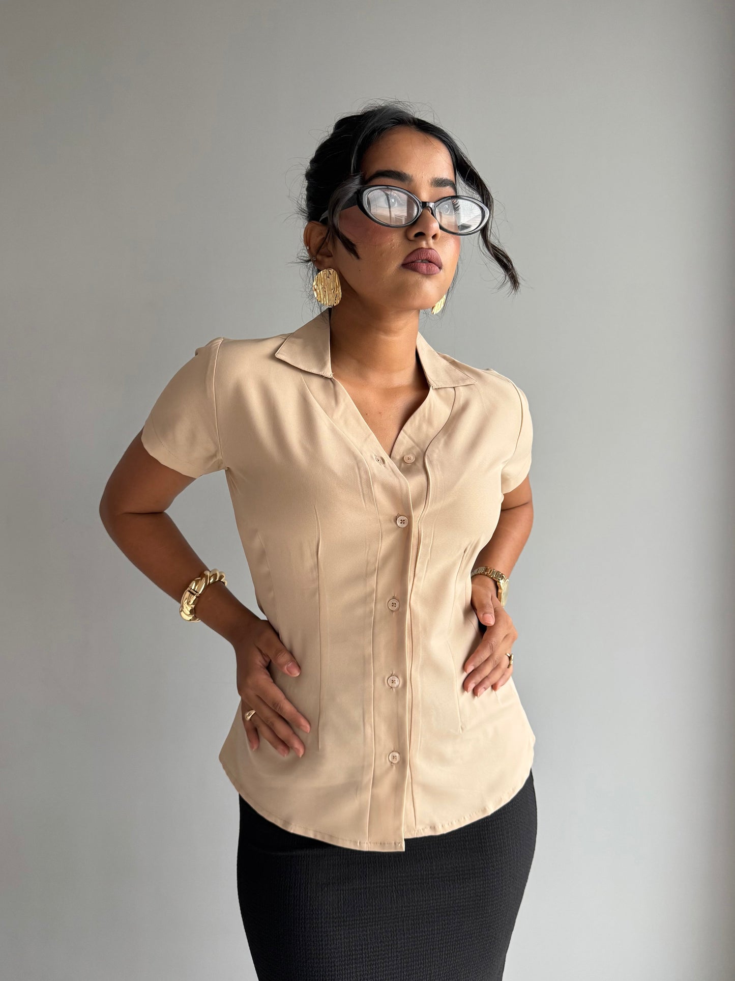 Snatched Fit Collar Shirt