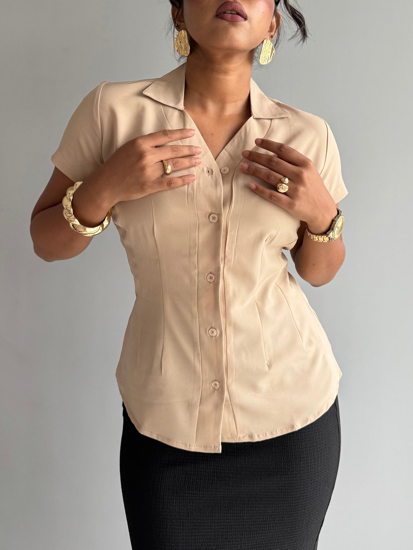 Snatched Fit Collar Shirt