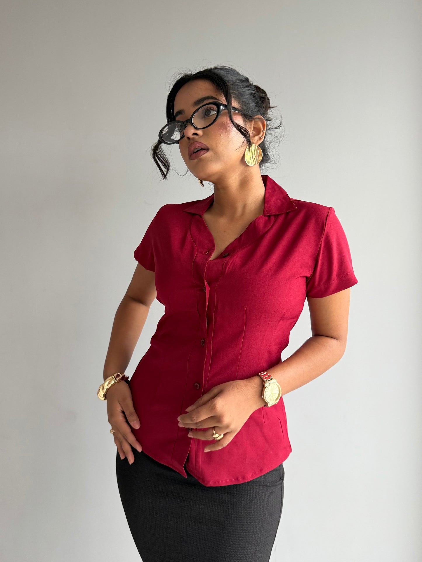 Snatched Fit Collar Shirt