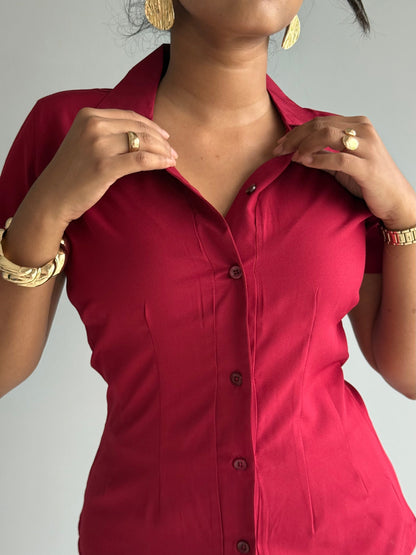 Snatched Fit Collar Shirt