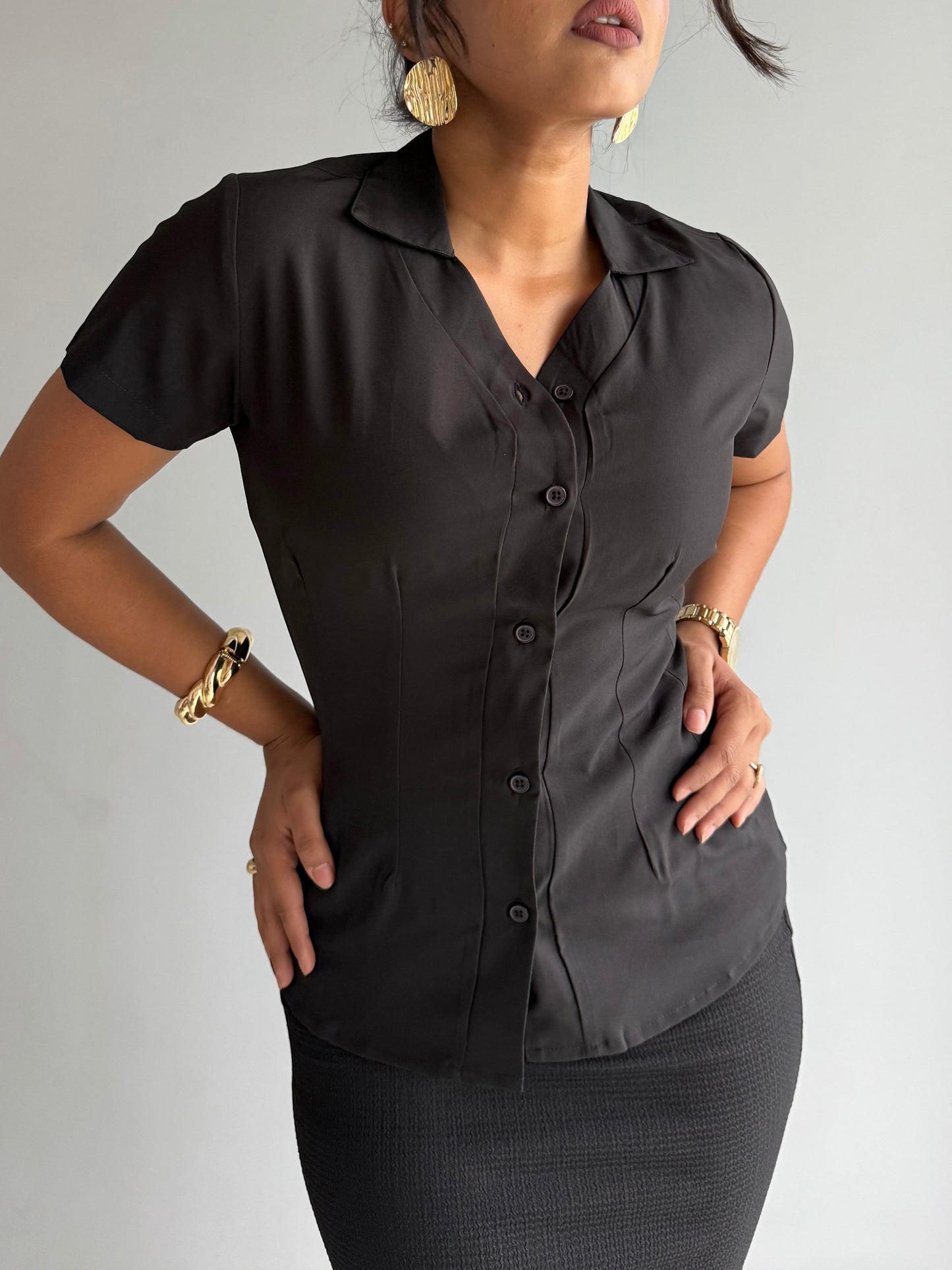 Snatched Fit Collar Shirt