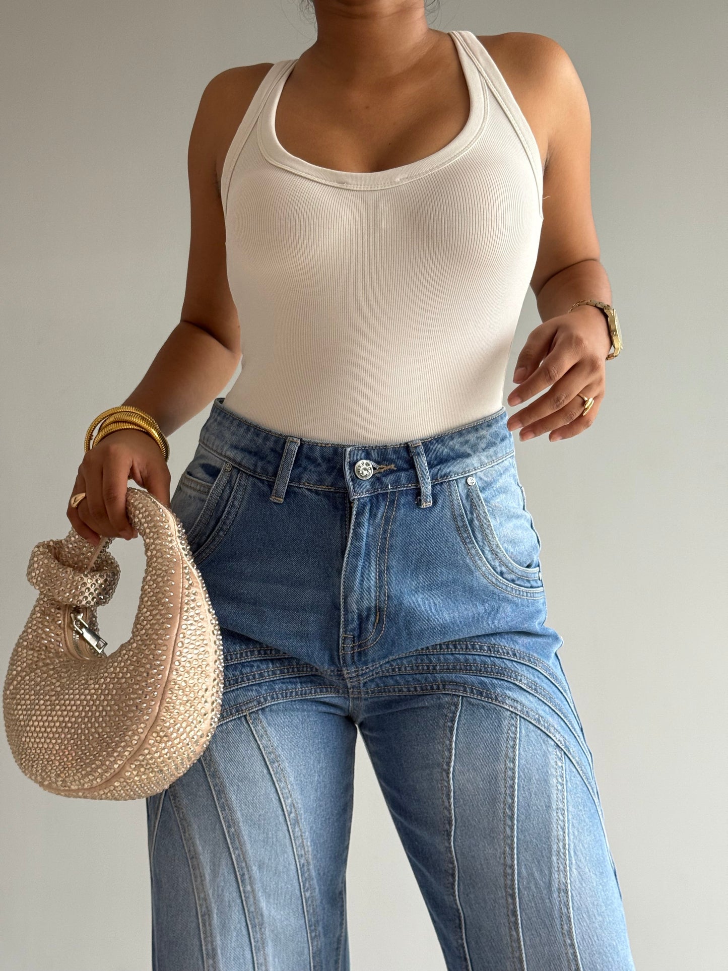 Pannel Play Wide Leg Jeans
