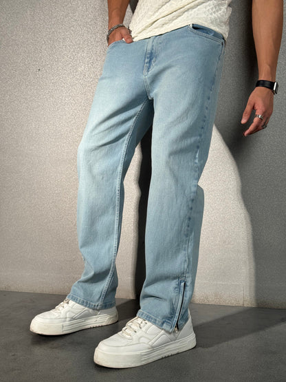 Flashback Slit Straight Fit Jeans