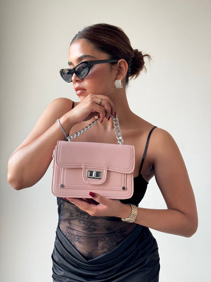 Structure Satchel Chain Strap Bag