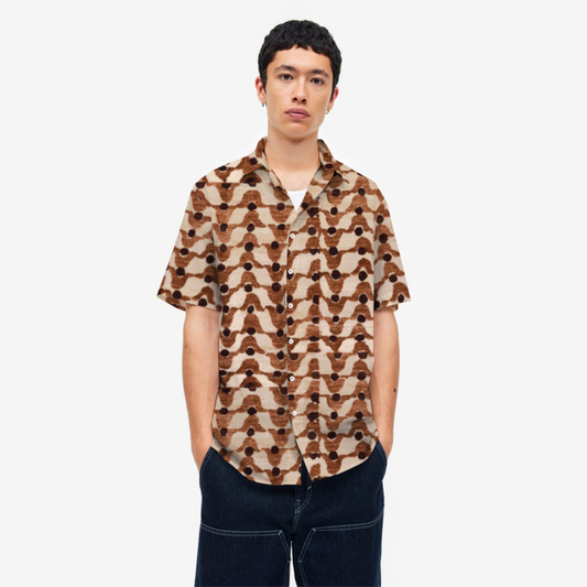 Paint abstract short sleeve shirt