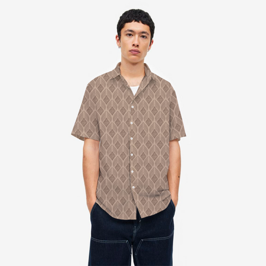 Earthy print Short sleeve shirt