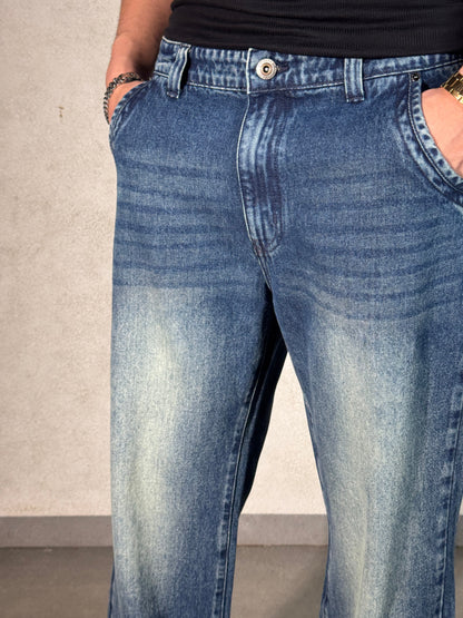 Vintage Cool Faded Tinted Baggy Denims