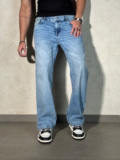 Steel Blue Straight Fit Jeans