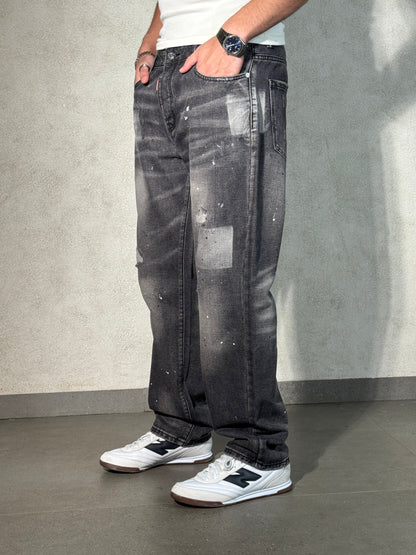 Spray Clash Straight Leg Jeans