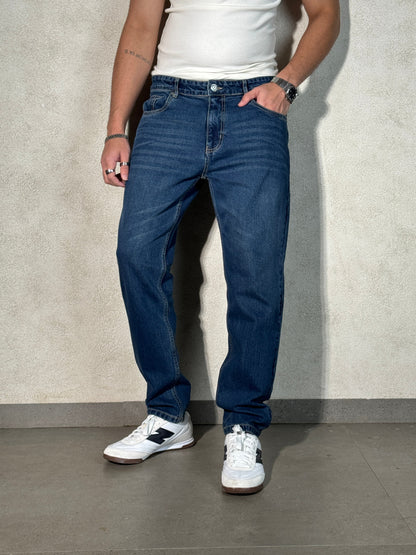 Royal Blue Straight Fit Jeans