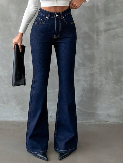 Navy Flare Fit Jeans