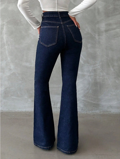 Navy Flare Fit Jeans