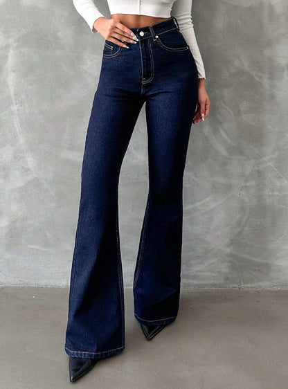 Navy Flare Fit Jeans