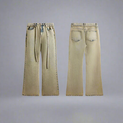 Mud Dyed Washed Bootcut Jeans