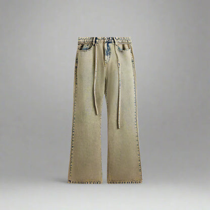 Mud Dyed Washed Bootcut Jeans