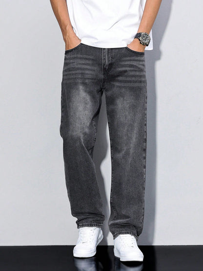 Shadow Crest Straight Fit Jeans