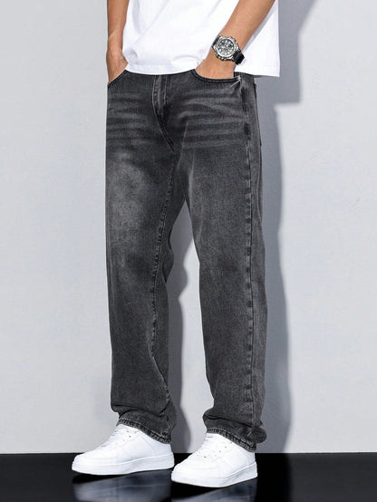 Shadow Crest Straight Fit Jeans