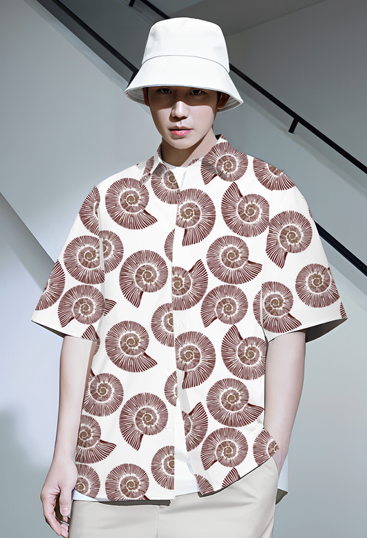 Sailing Snail art short sleeve shirt