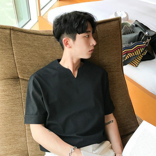 V Neck Korean Style Tshirt